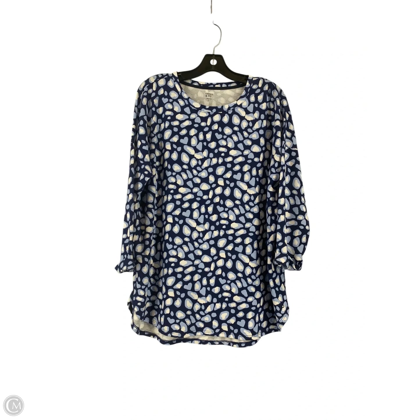 Top Long Sleeve By Crown And Ivy In Blue, Size: L