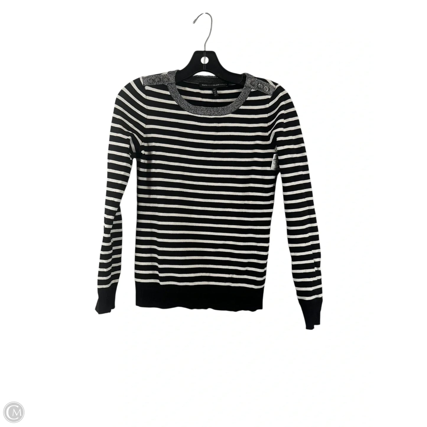 Top Long Sleeve By White House Black Market In Striped Pattern, Size: Xs
