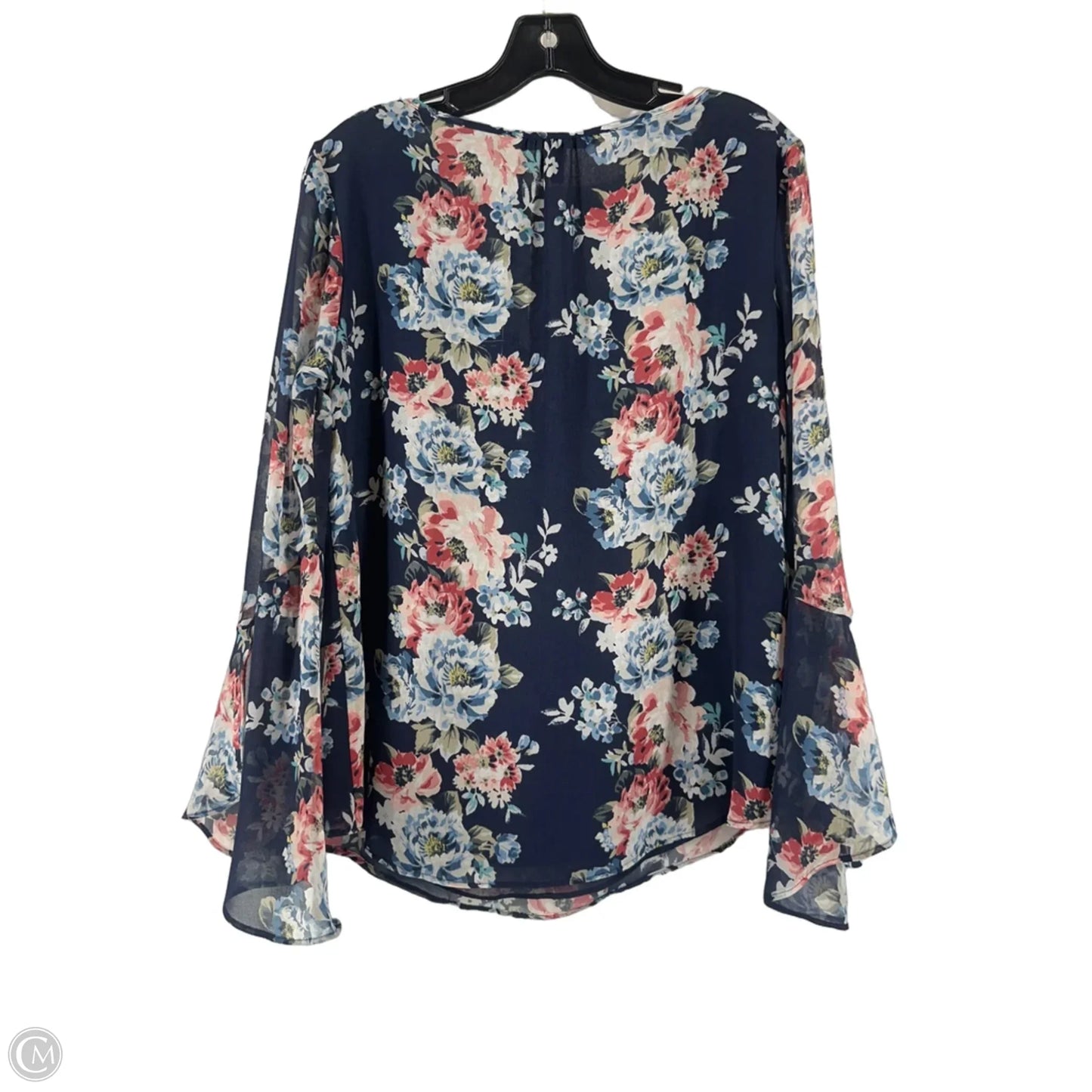Top Long Sleeve By White House Black Market In Navy, Size: 8