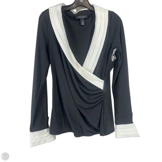 Top Long Sleeve By White House Black Market In Black, Size: M