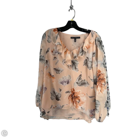 Top Long Sleeve By White House Black Market In Pink, Size: 8