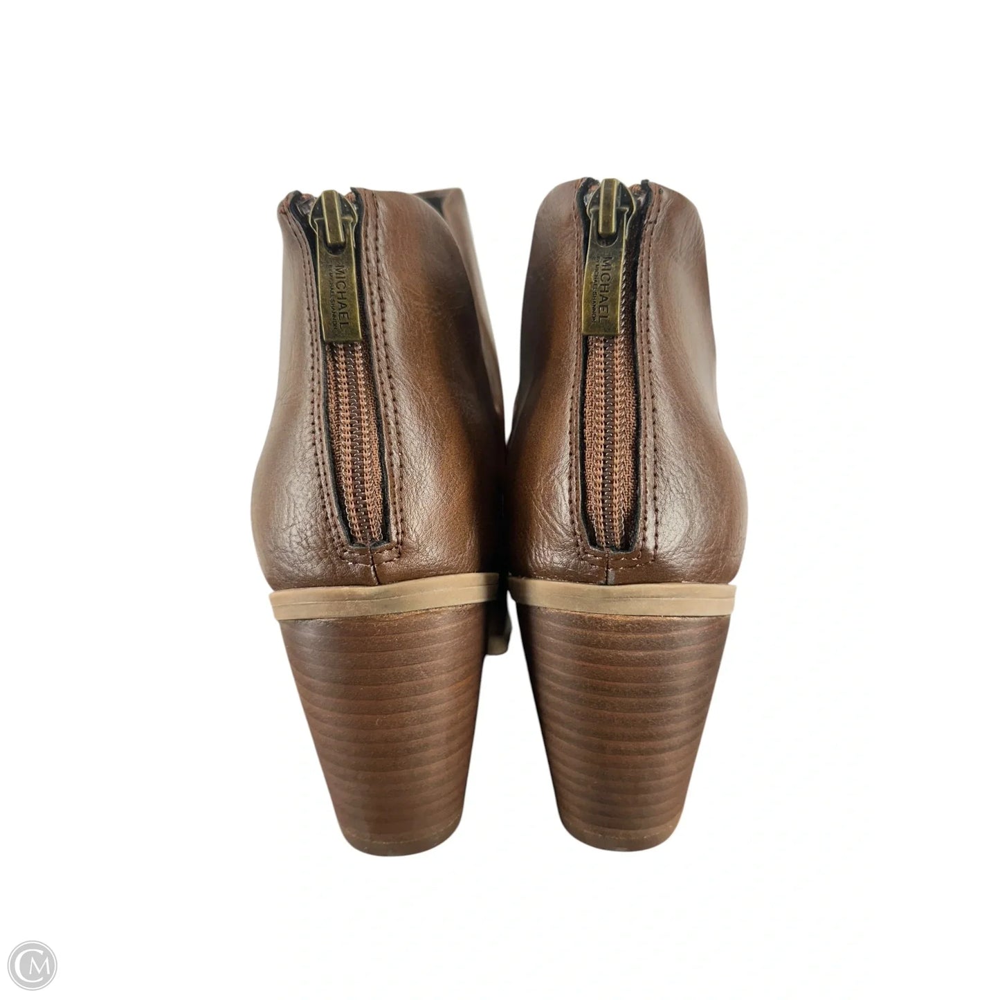 Boots Ankle Heels By Michael Shannon In Brown, Size: 9.5