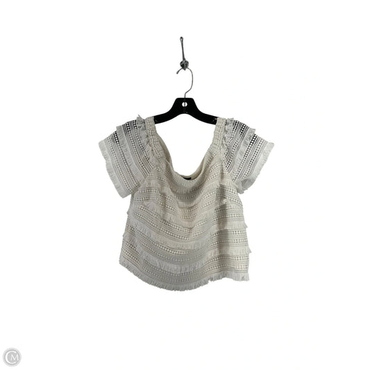 Top Short Sleeve By White House Black Market In White, Size: 6