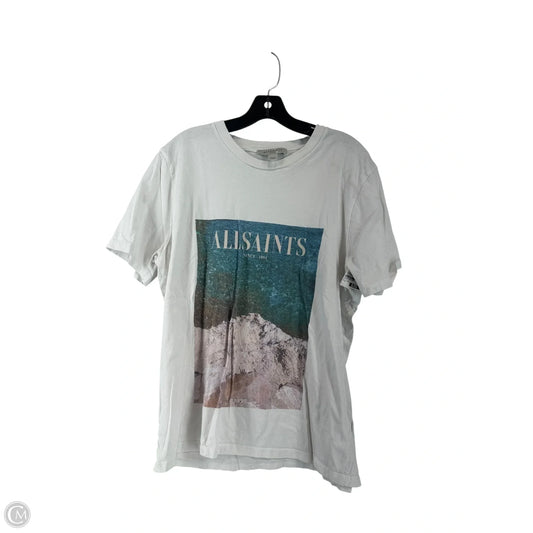 Top Short Sleeve Designer By All Saints In White, Size: L