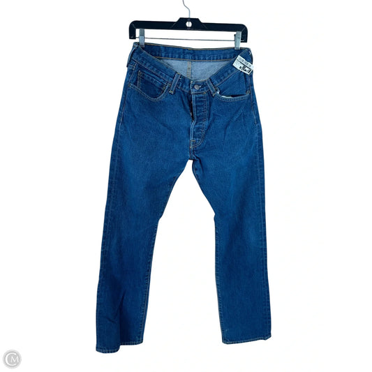 Jeans Straight By Levis In Blue Denim, Size: L