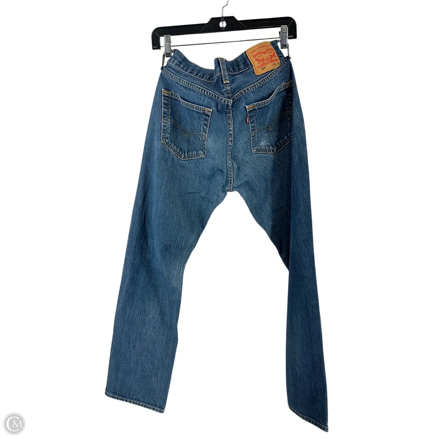 Jeans Straight By Levis In Blue Denim, Size: L