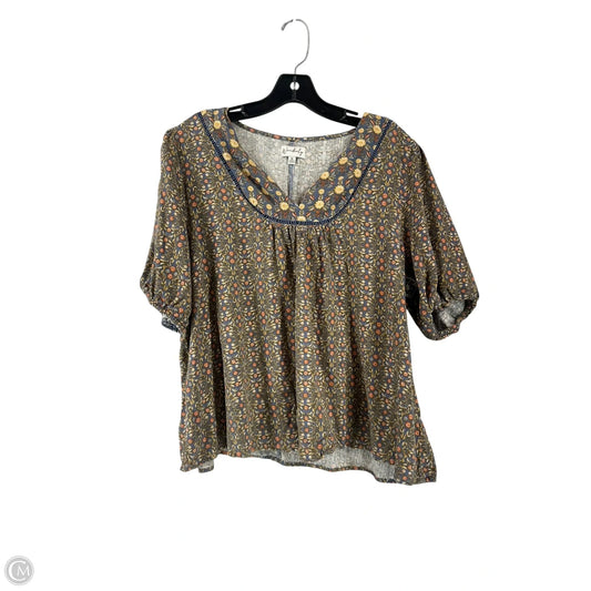 Top Short Sleeve By Wonderly In Multi-colored, Size: Xl