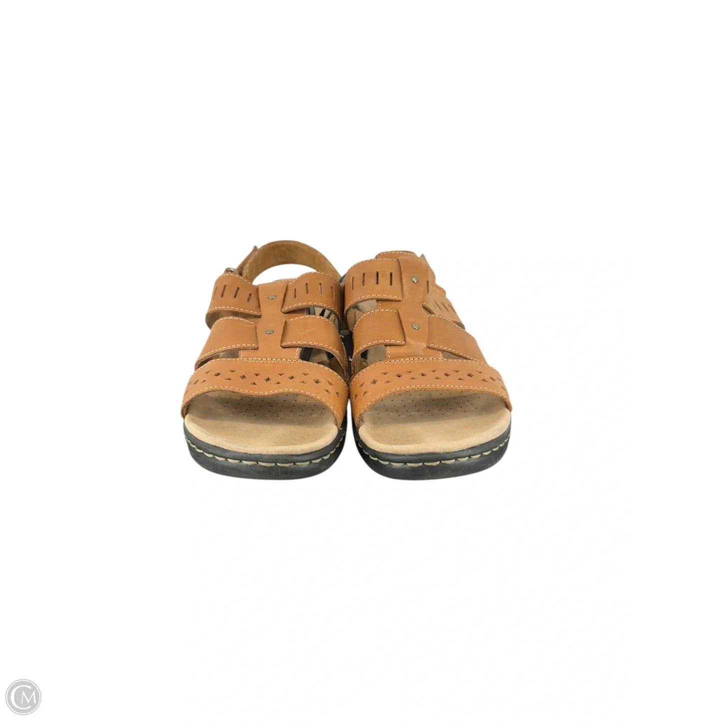 Shoes Flats By Clarks In Brown, Size: 9