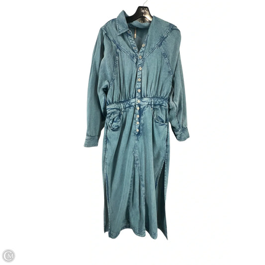 Jumpsuit By Free People In Blue Denim, Size: L