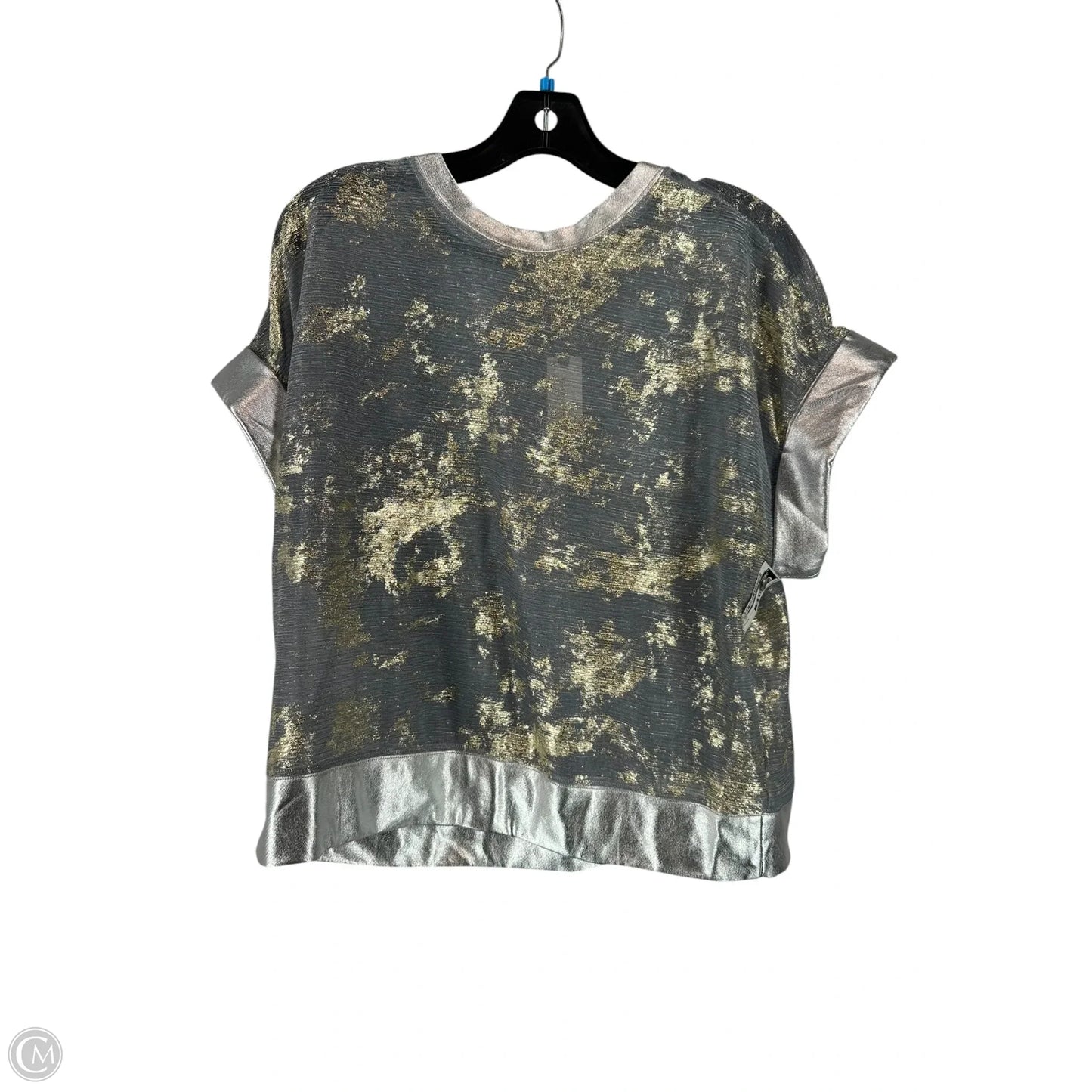 Top Short Sleeve By Pilcro In Silver, Size: Xs
