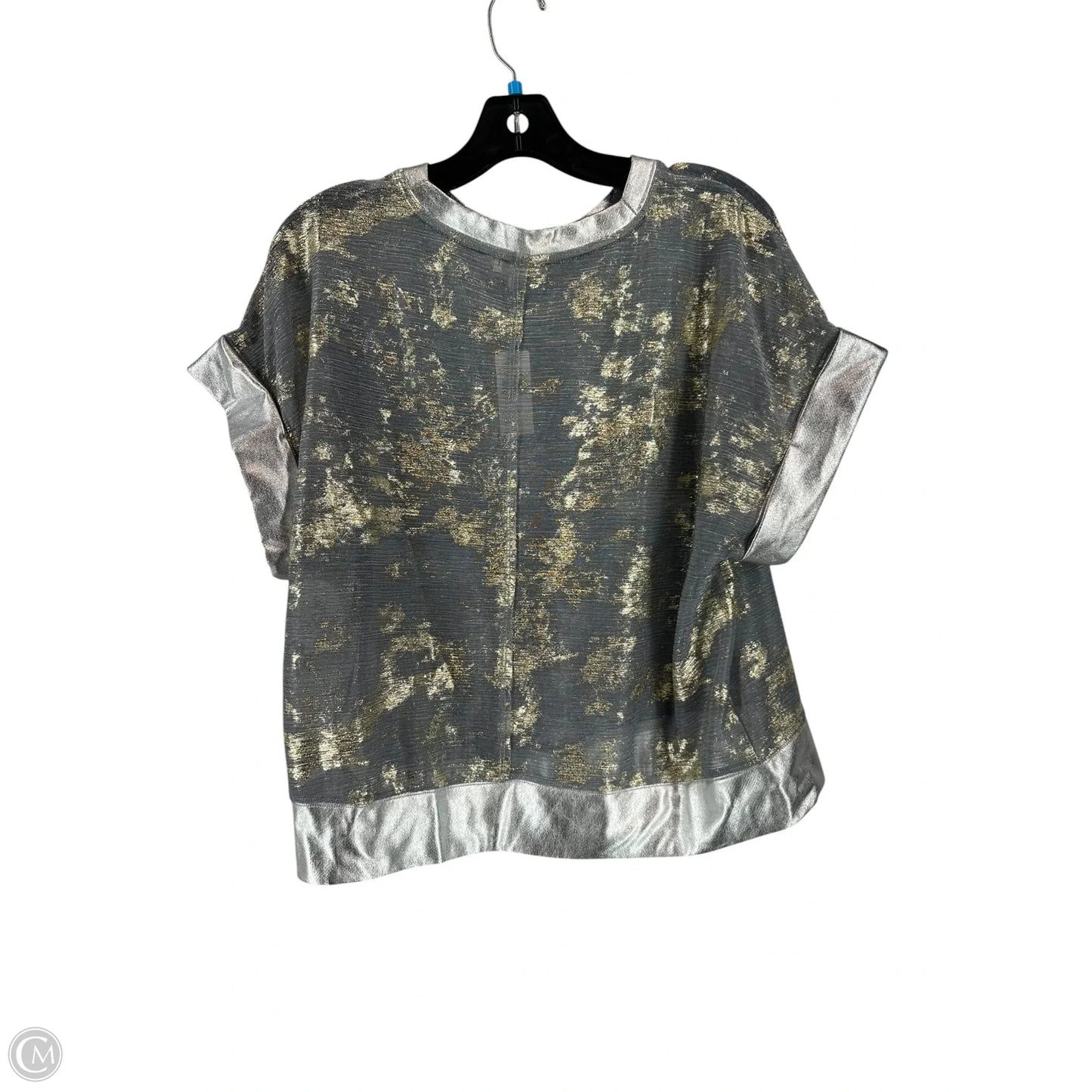 Top Short Sleeve By Pilcro In Silver, Size: Xs