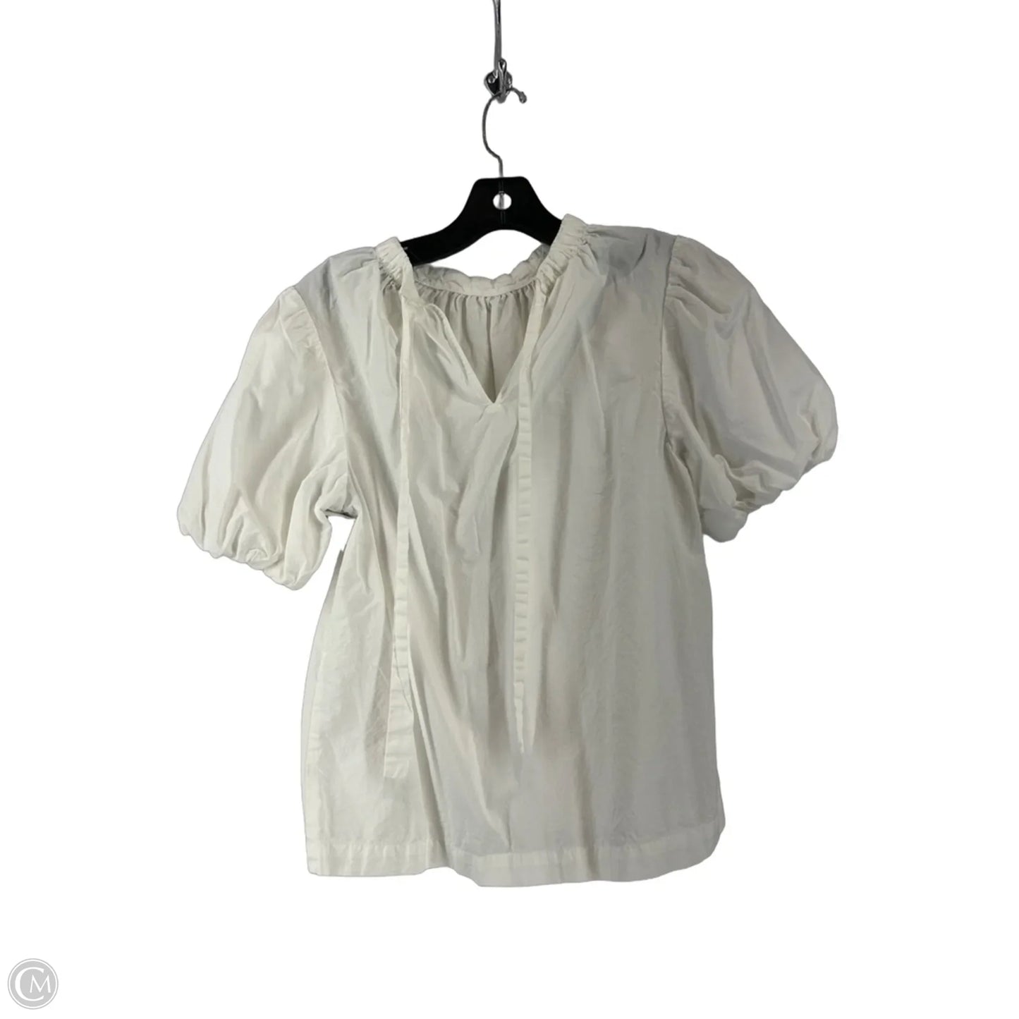 Top Short Sleeve By Ann Taylor In White, Size: S