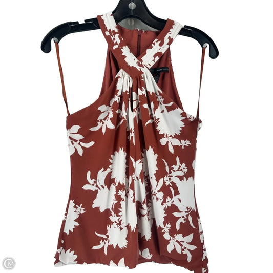 Top Sleeveless By White House Black Market In Orange & White, Size: S