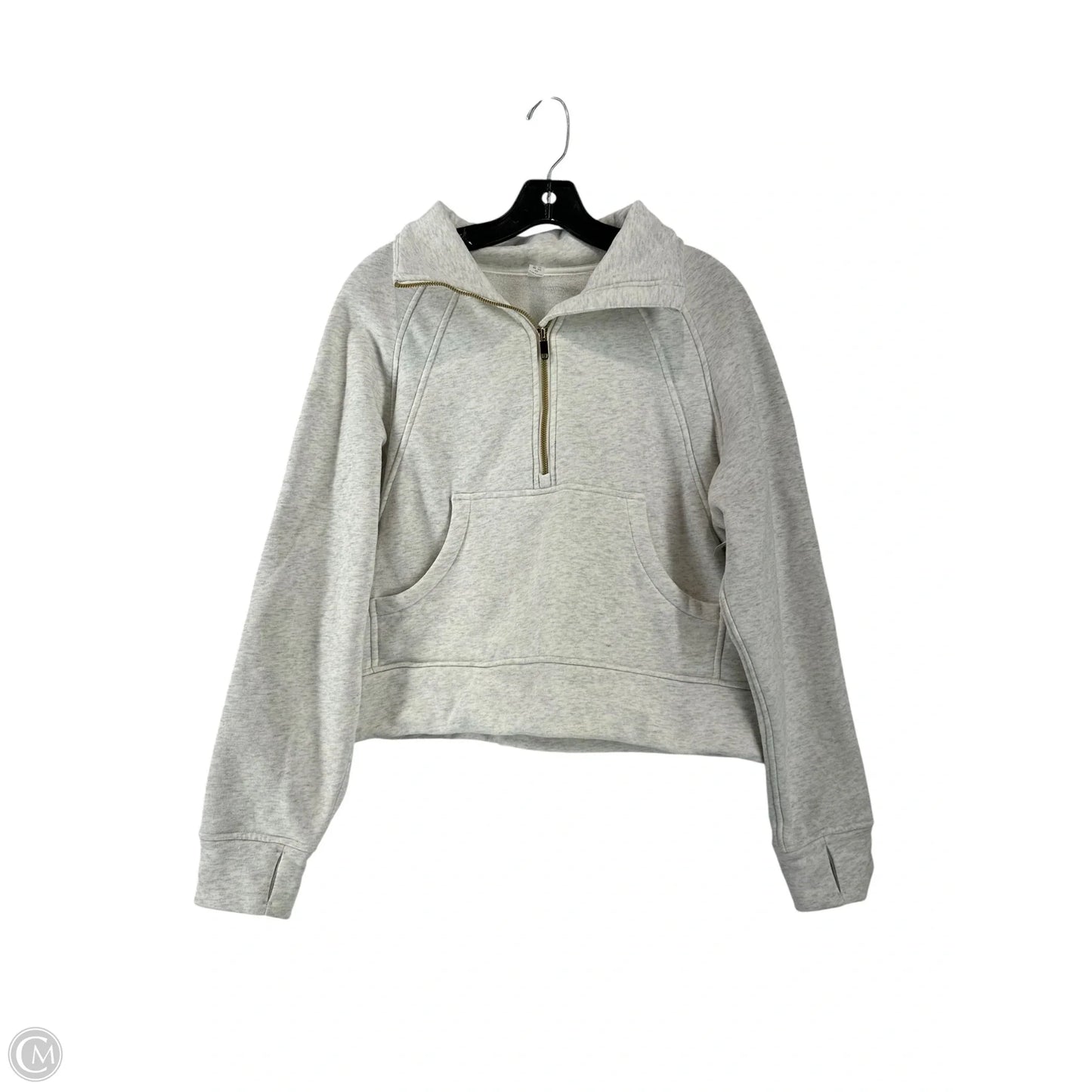 Sweatshirt Collar By Clothes Mentor In Grey, Size: M