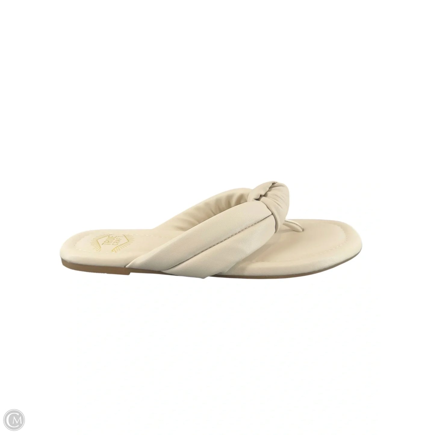 Sandals Flip Flops By True Craft In Cream, Size: 8.5