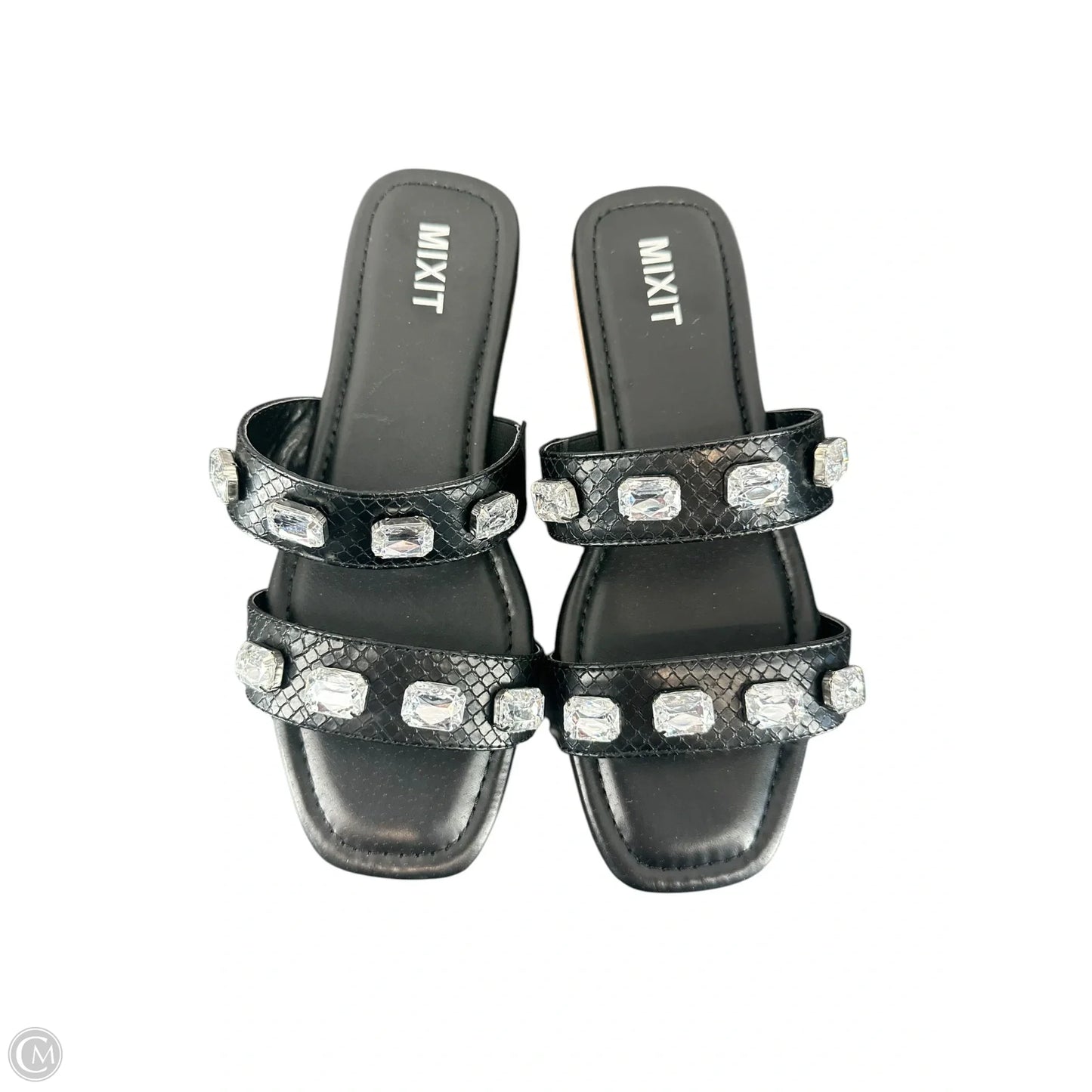 Sandals Flats By Mix It In Black, Size: 8