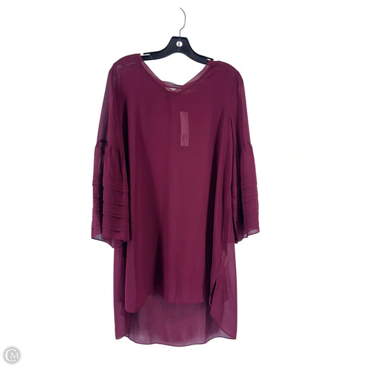 Top Short Sleeve By Soft Surroundings In Maroon, Size: L