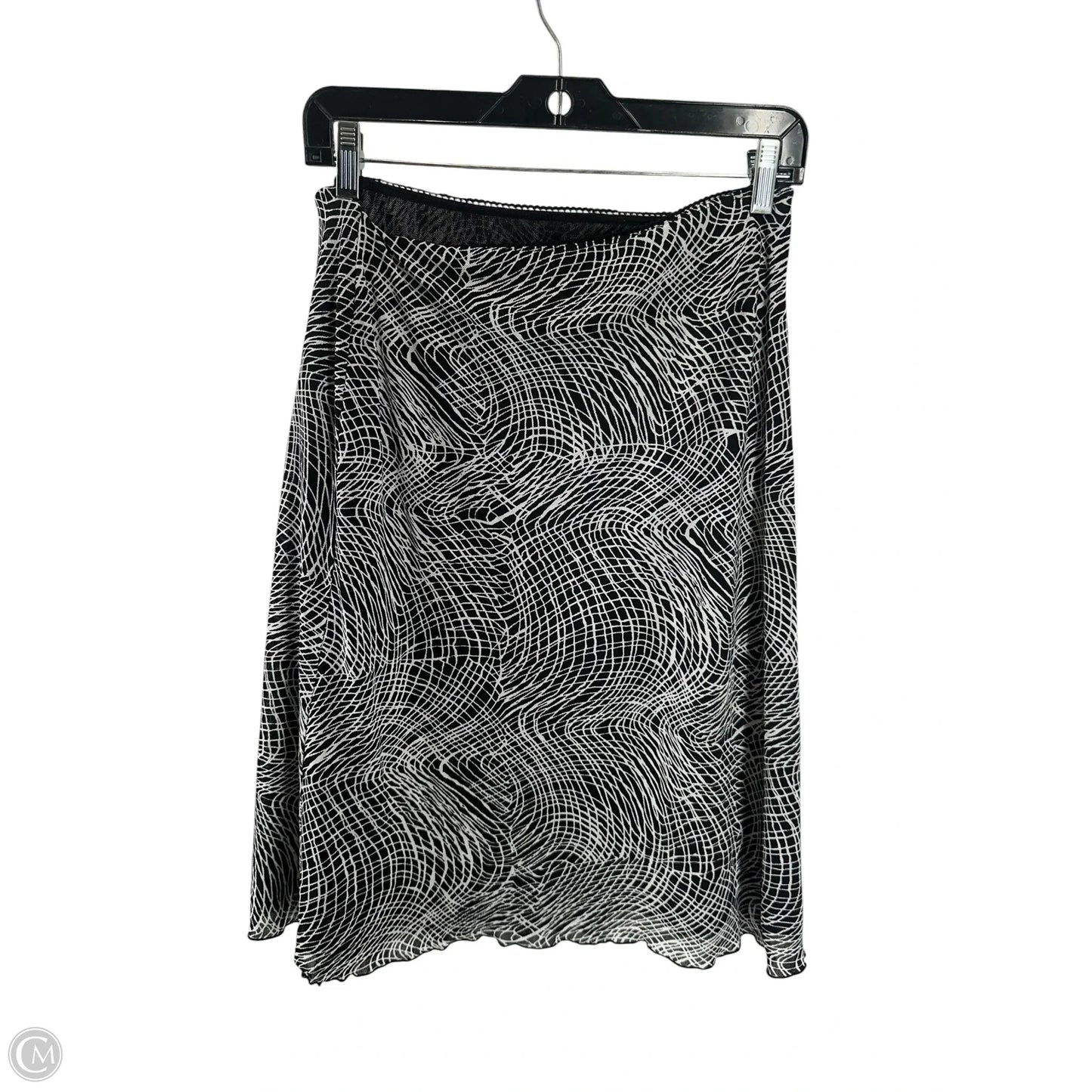 Skirt Midi By Clothes Mentor In Black & White, Size: Lp
