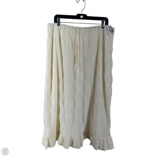 Skirt Maxi By Clothes Mentor In Cream, Size: Lp