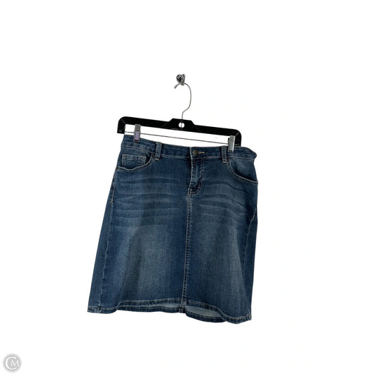 Skirt Midi By W62 In Blue Denim, Size: 6