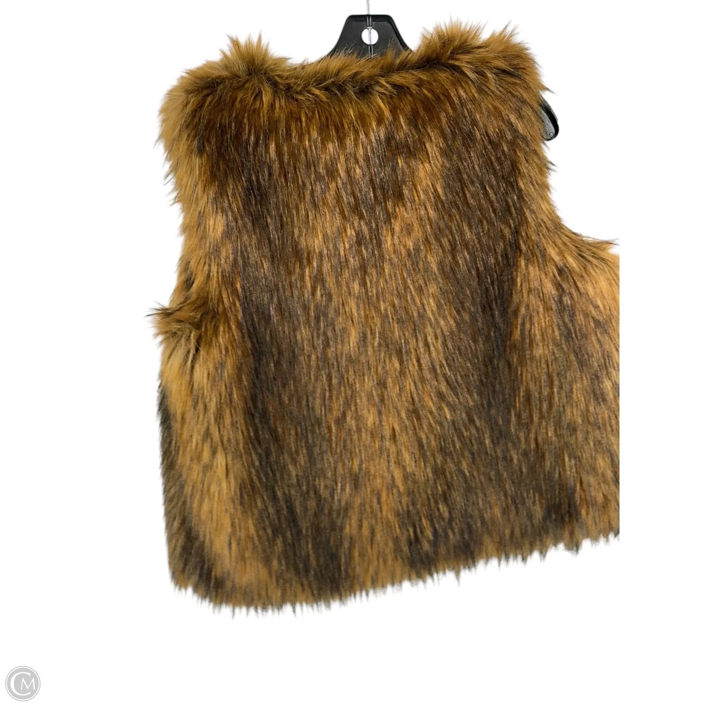 Vest Faux Fur & Sherpa By Clothes Mentor In Brown, Size: L