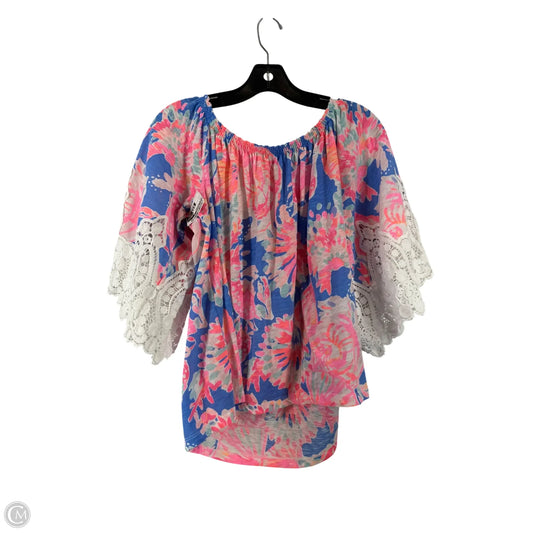 Top Short Sleeve Designer By Lilly Pulitzer In Pink, Size: S