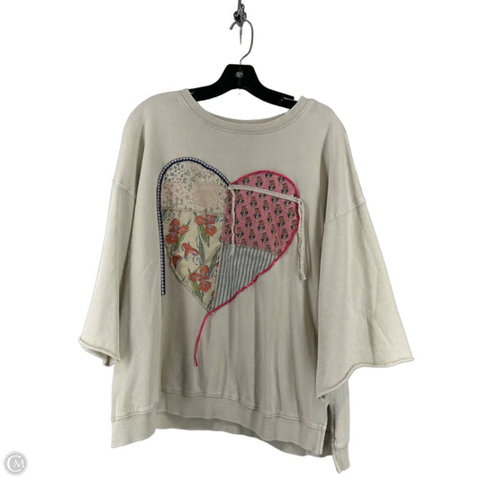 Top Short Sleeve By Easel In Tan, Size: M