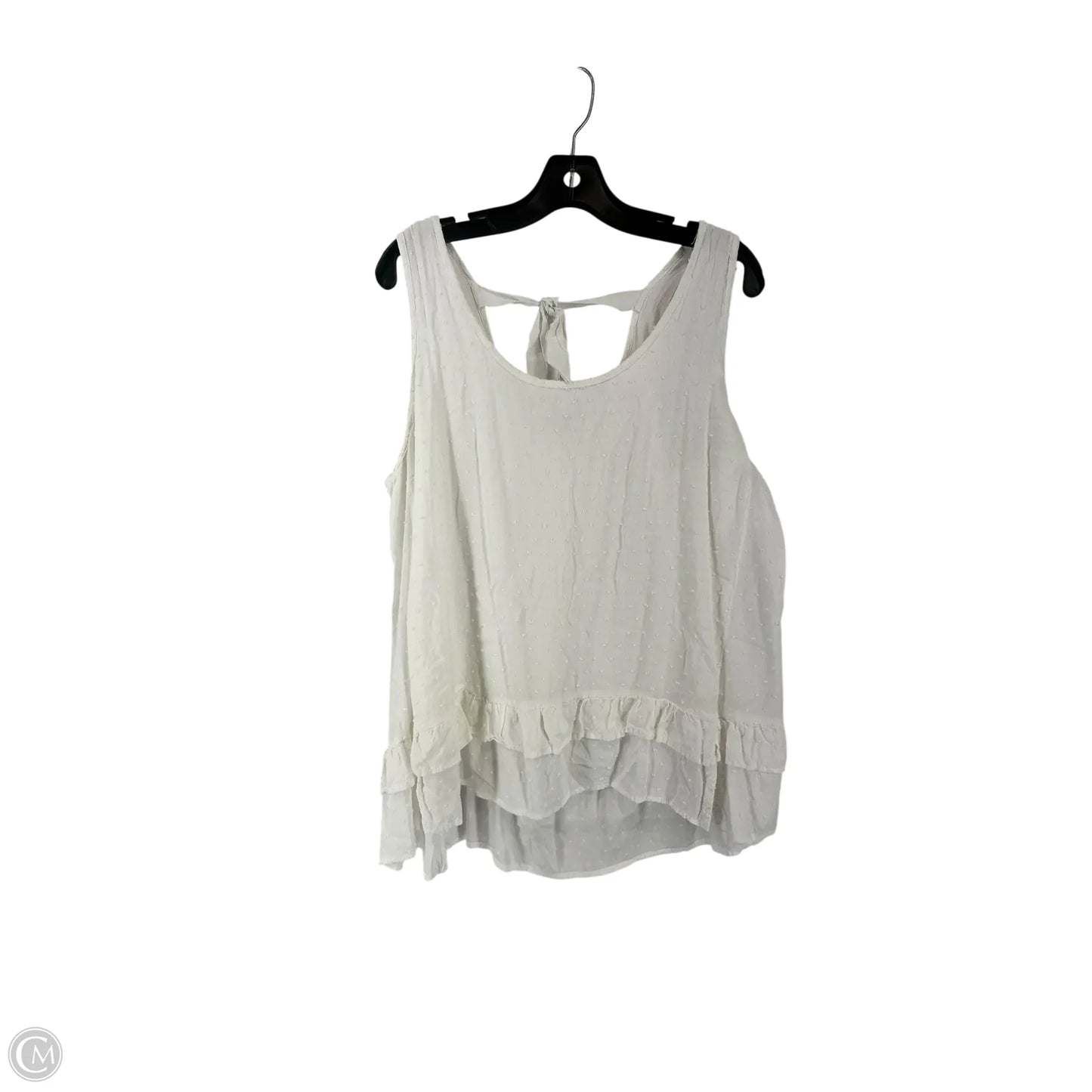 Top Sleeveless By Democracy In White, Size: Xl