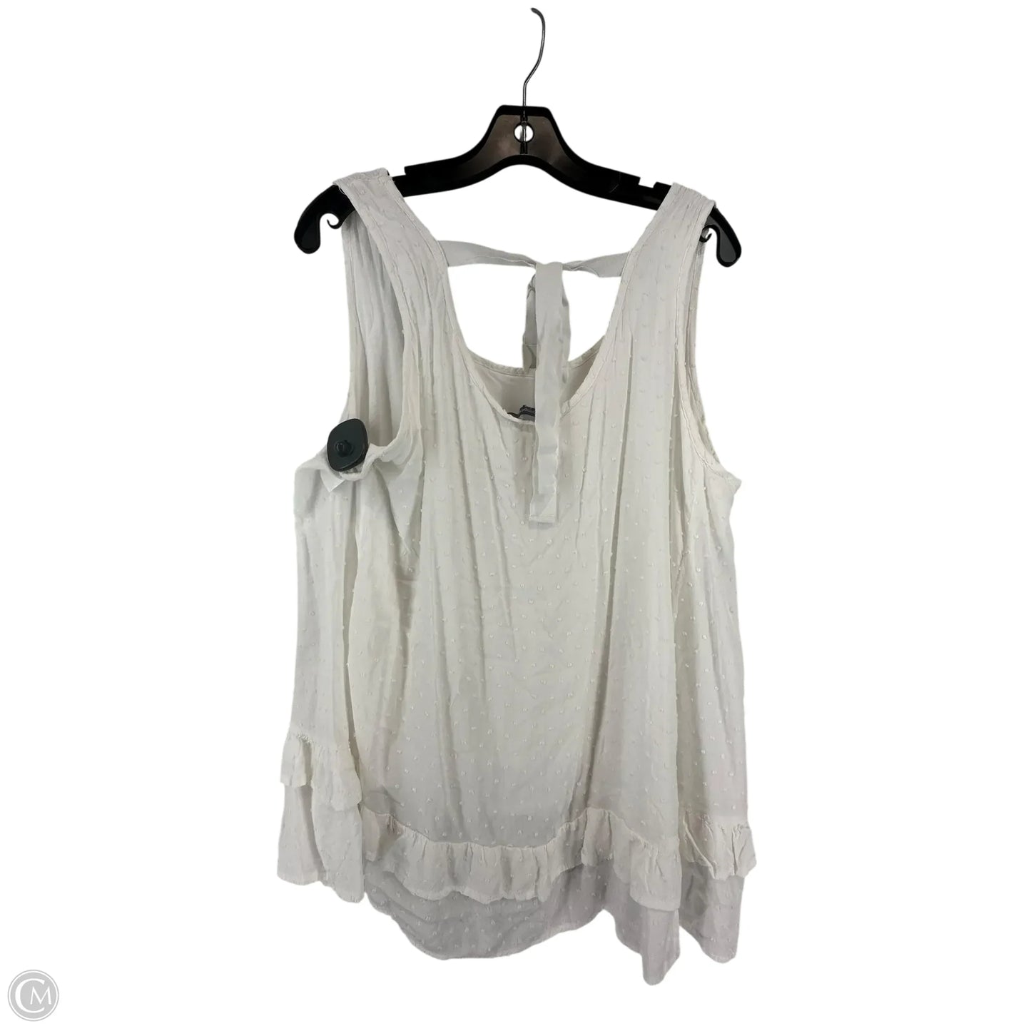 Top Sleeveless By Democracy In White, Size: Xl