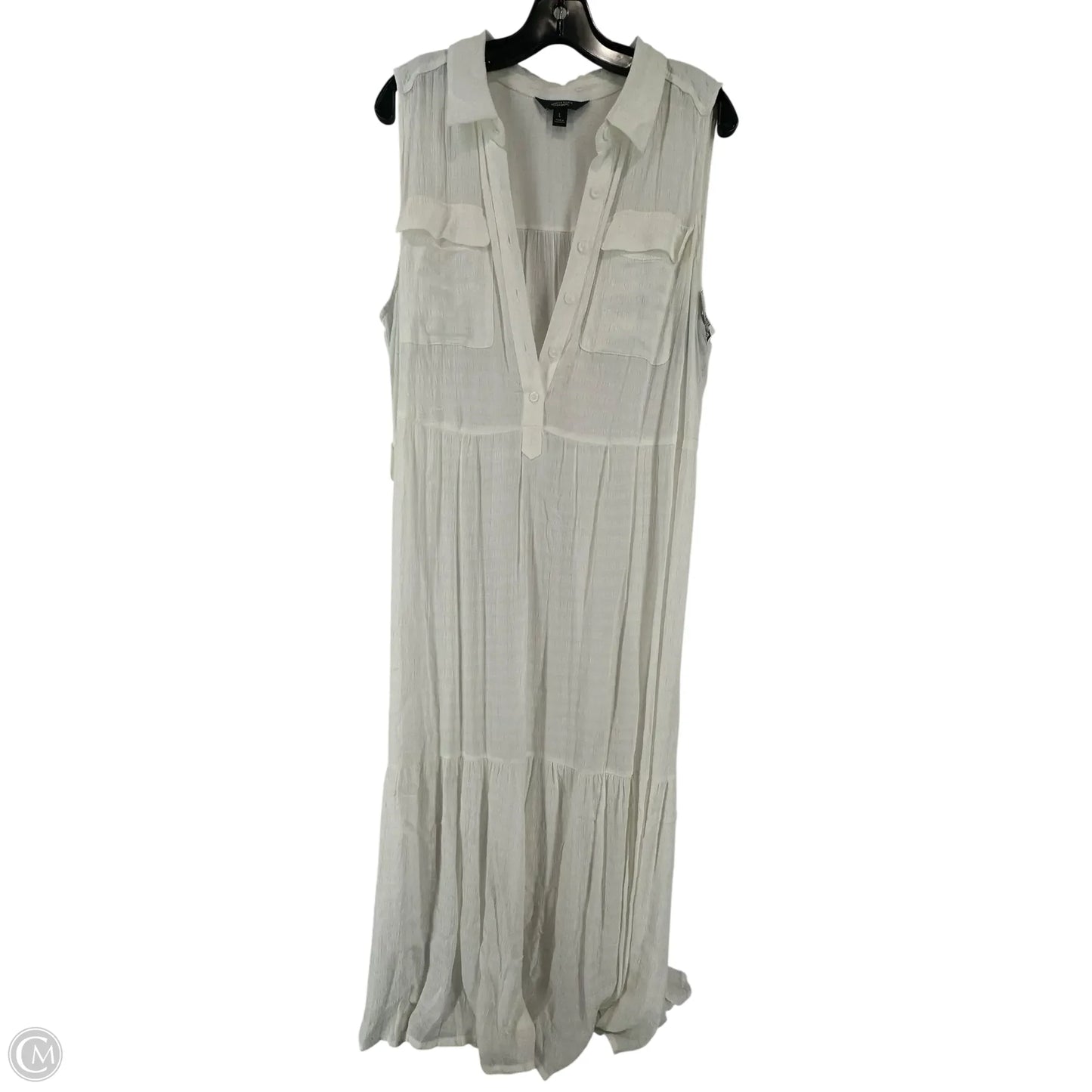 Dress Casual Maxi By Simply Vera In White, Size: L