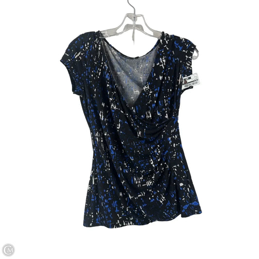 Top Short Sleeve By Apt 9 In Black & Blue, Size: S