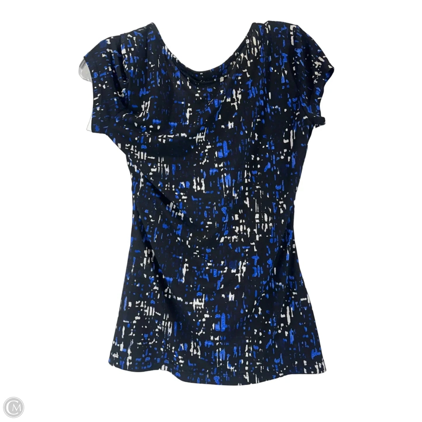 Top Short Sleeve By Apt 9 In Black & Blue, Size: S