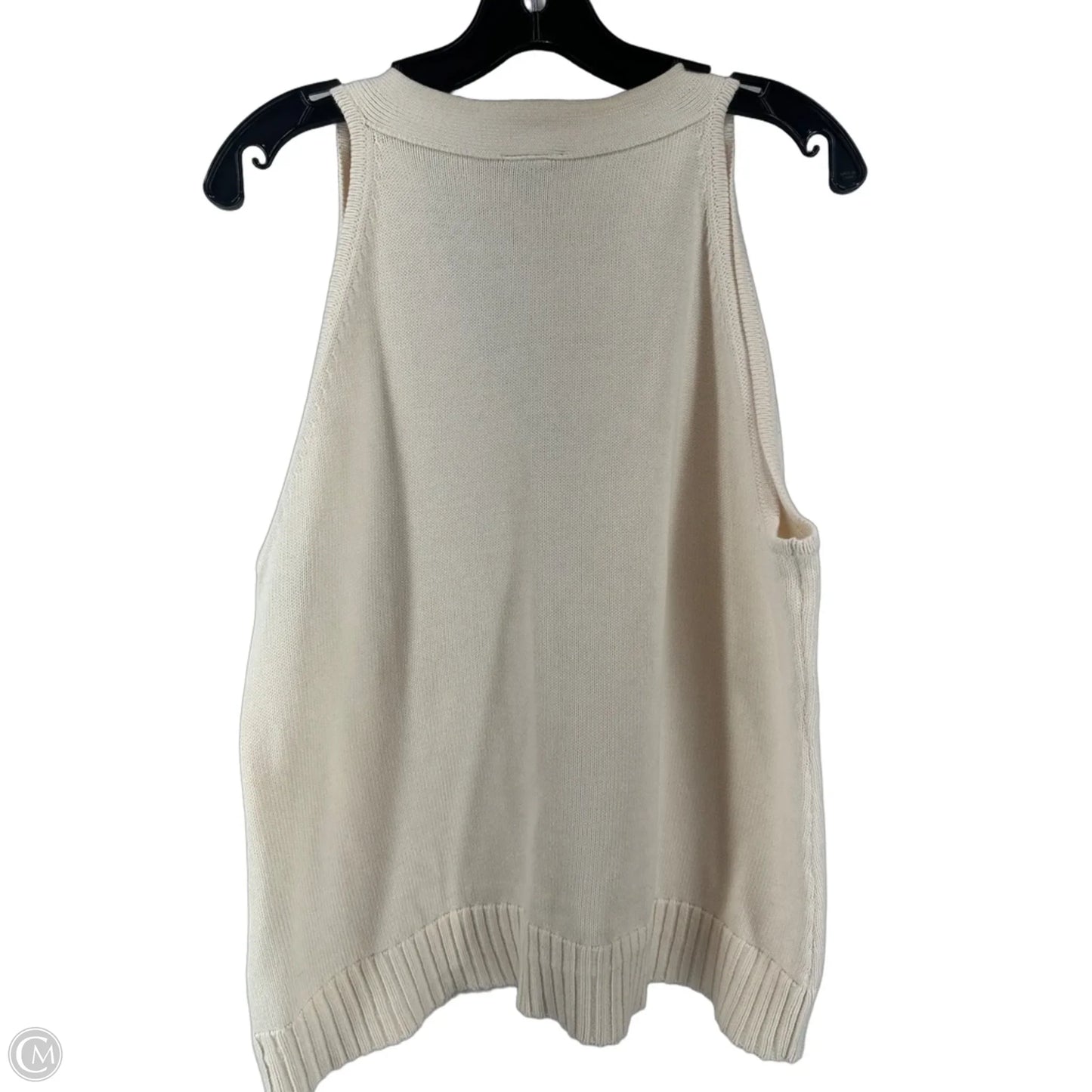 Vest Sweater By Ann Taylor In Cream, Size: Xl