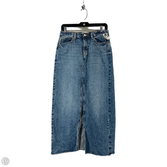 Skirt Maxi By Zara In Blue Denim, Size: S