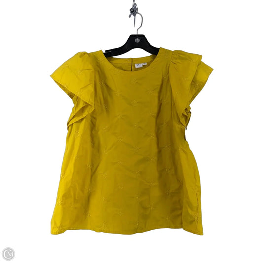 Top Short Sleeve By Gap In Yellow, Size: M