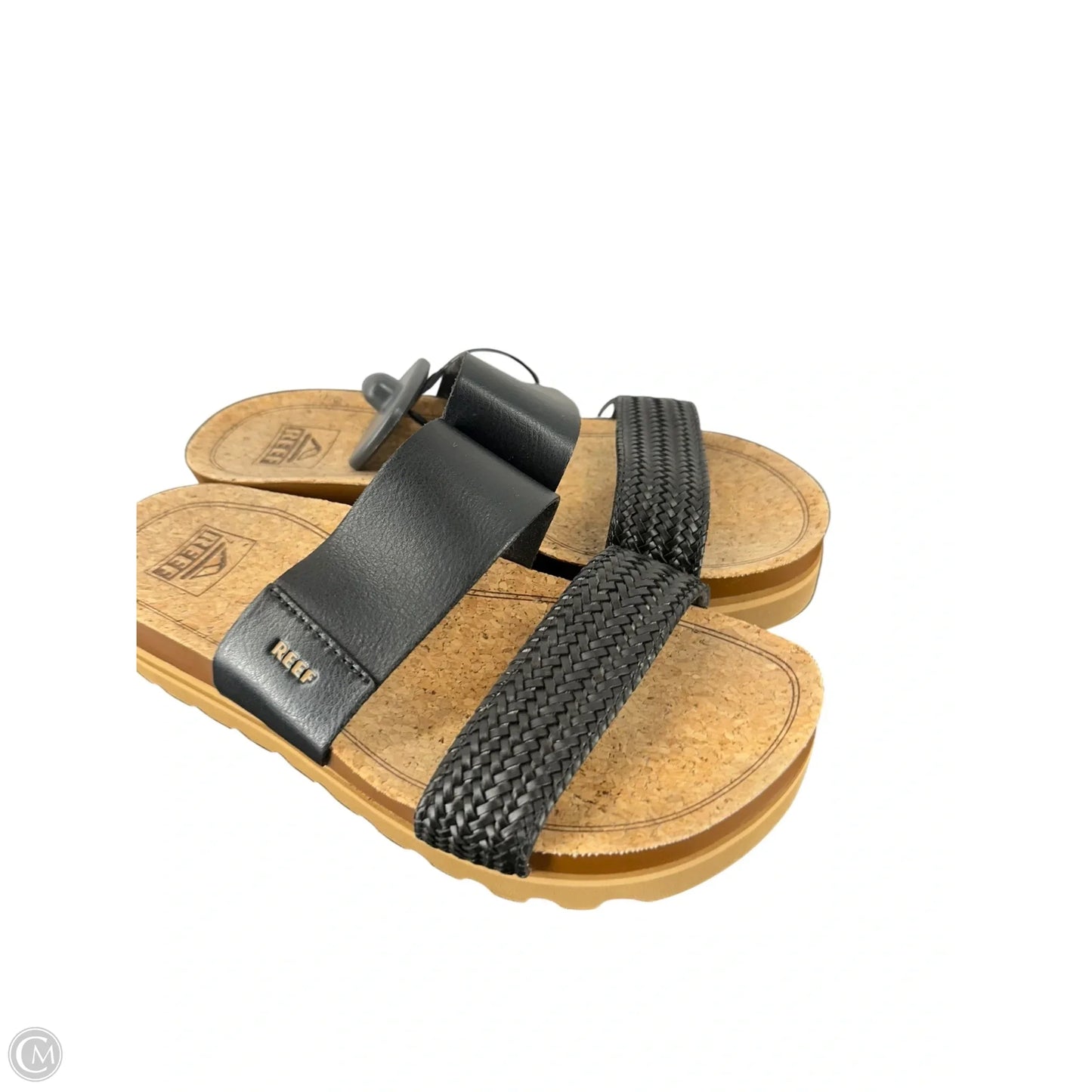 Sandals Flats By Reef In Black & Brown, Size: 7