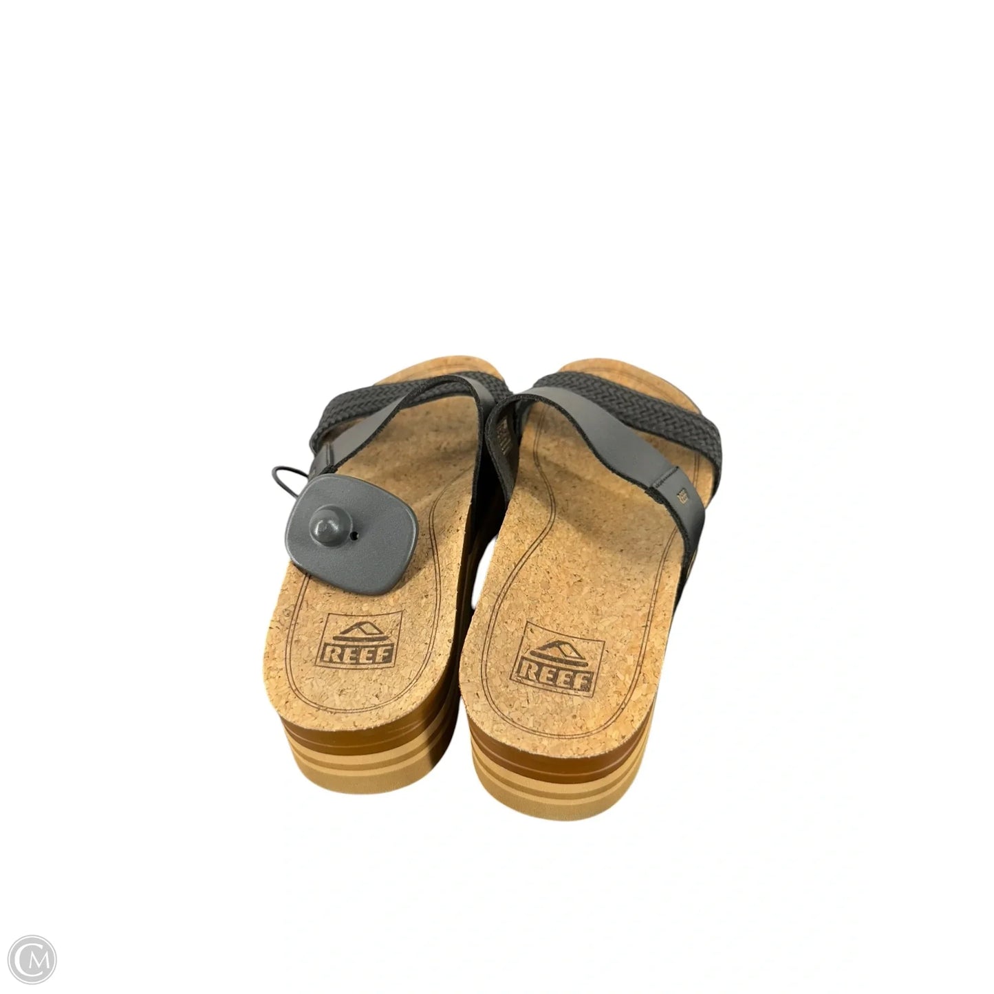 Sandals Flats By Reef In Black & Brown, Size: 7