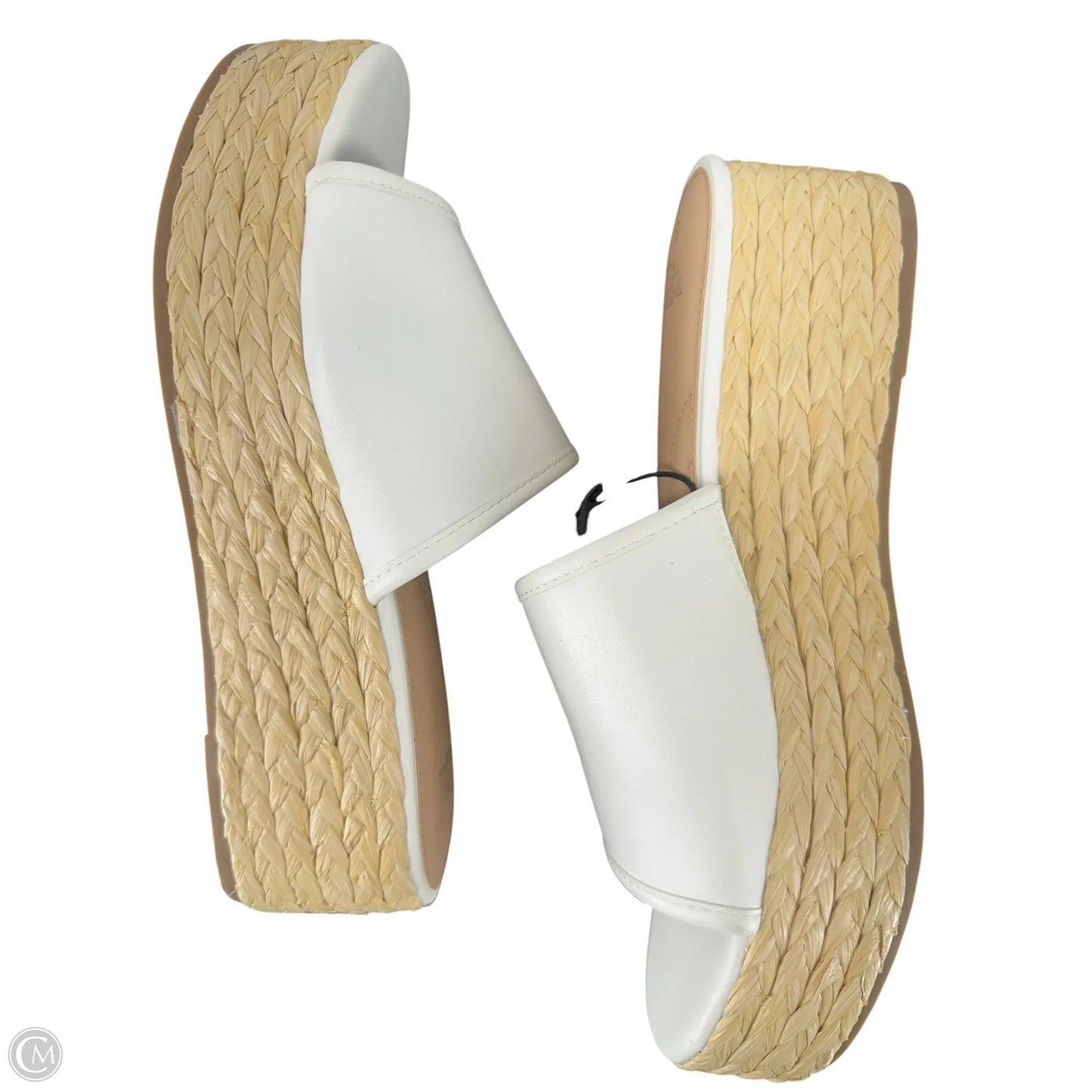 Shoes Heels Wedge By Time And Tru In White, Size: 9