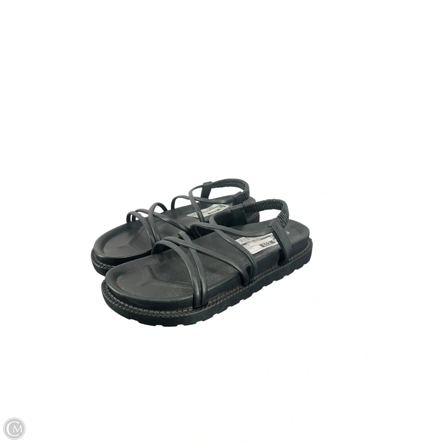 Sandals Flats By Clothes Mentor In Black, Size: 7