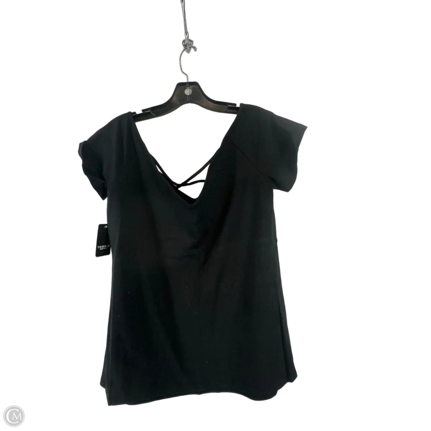 Top Short Sleeve By Torrid In Black, Size: 2