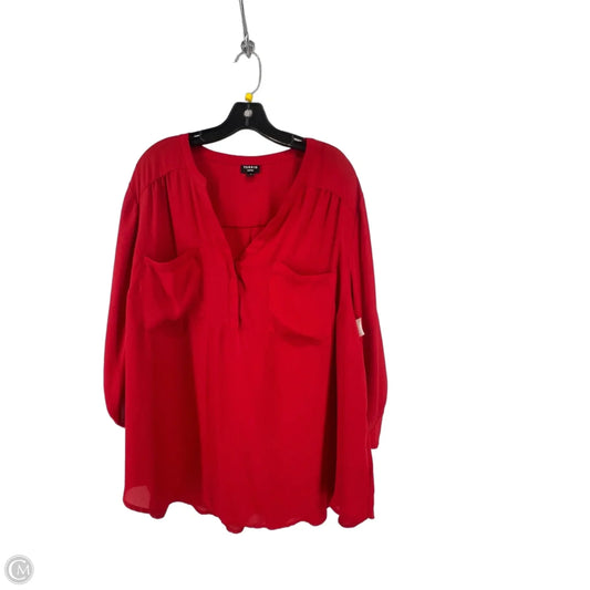 Top Long Sleeve By Torrid In Red, Size: 3x