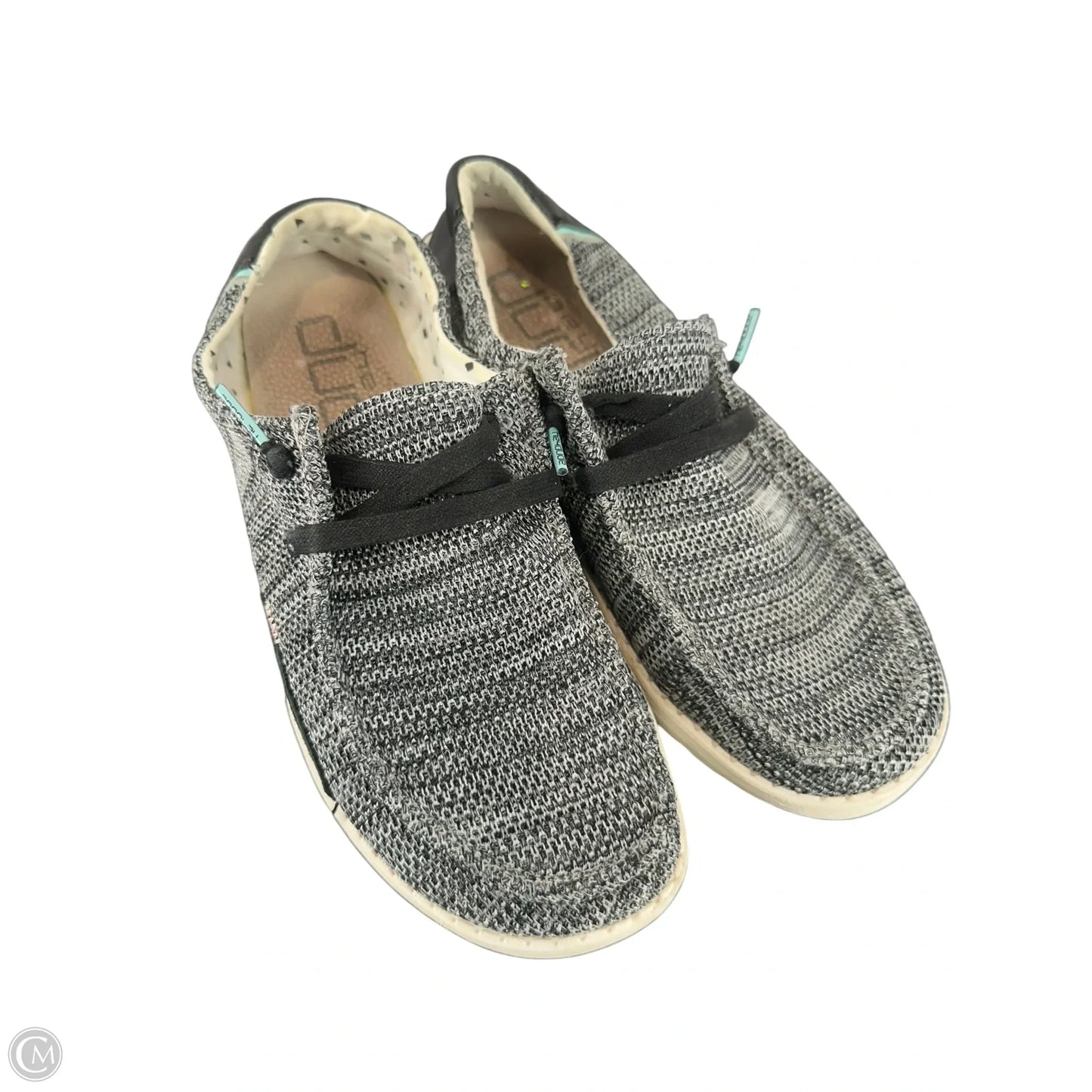 Shoes Flats By Hey Dude In Grey, Size: 9
