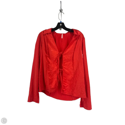 Top Long Sleeve By Free People In Red, Size: Sp