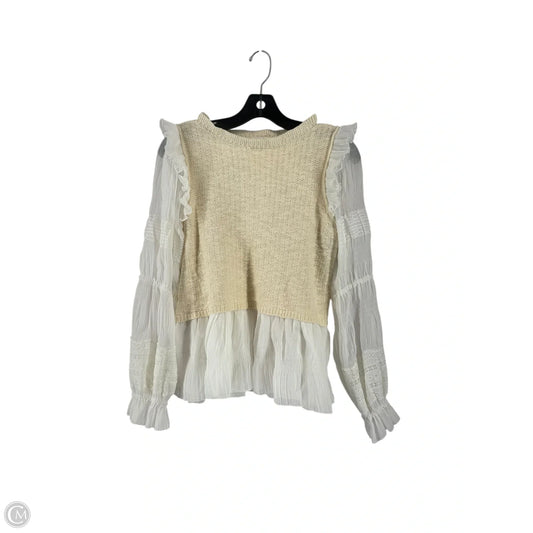 Top Long Sleeve By Fate In White, Size: S
