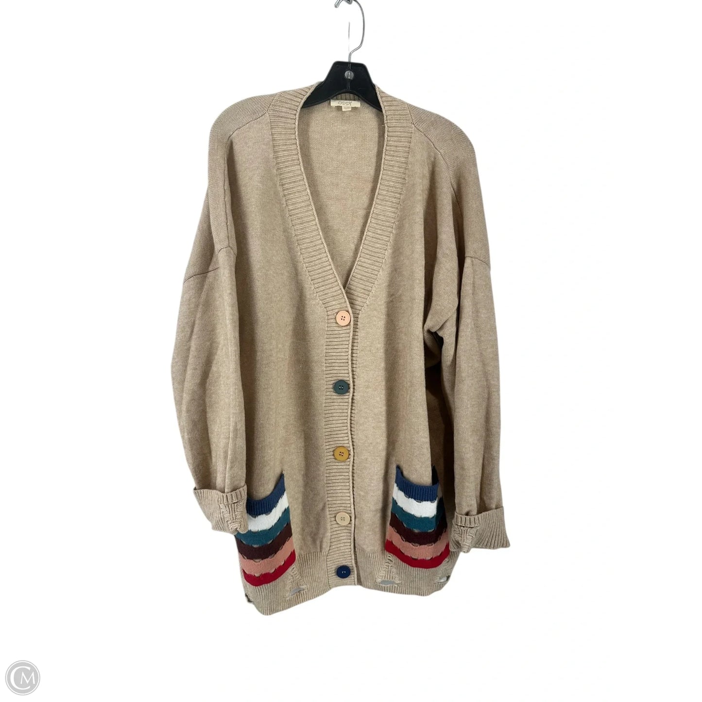 Cardigan By Oddi In Tan, Size: Xl