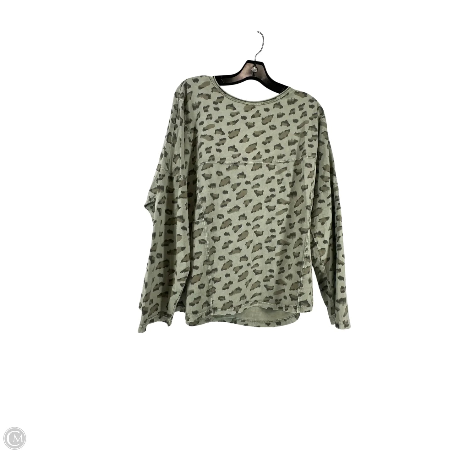 Top Long Sleeve By Easel In Animal Print, Size: L