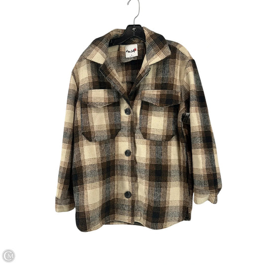 Jacket Shirt By Clothes Mentor In Plaid Pattern, Size: S
