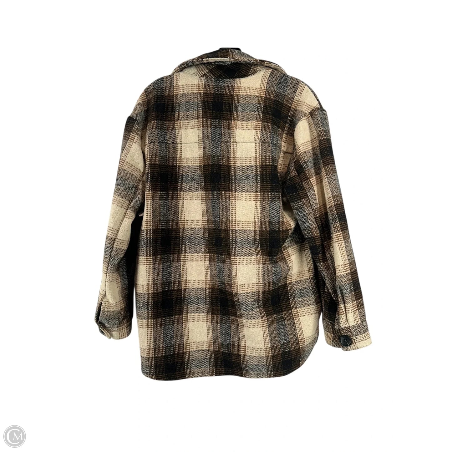 Jacket Shirt By Clothes Mentor In Plaid Pattern, Size: S