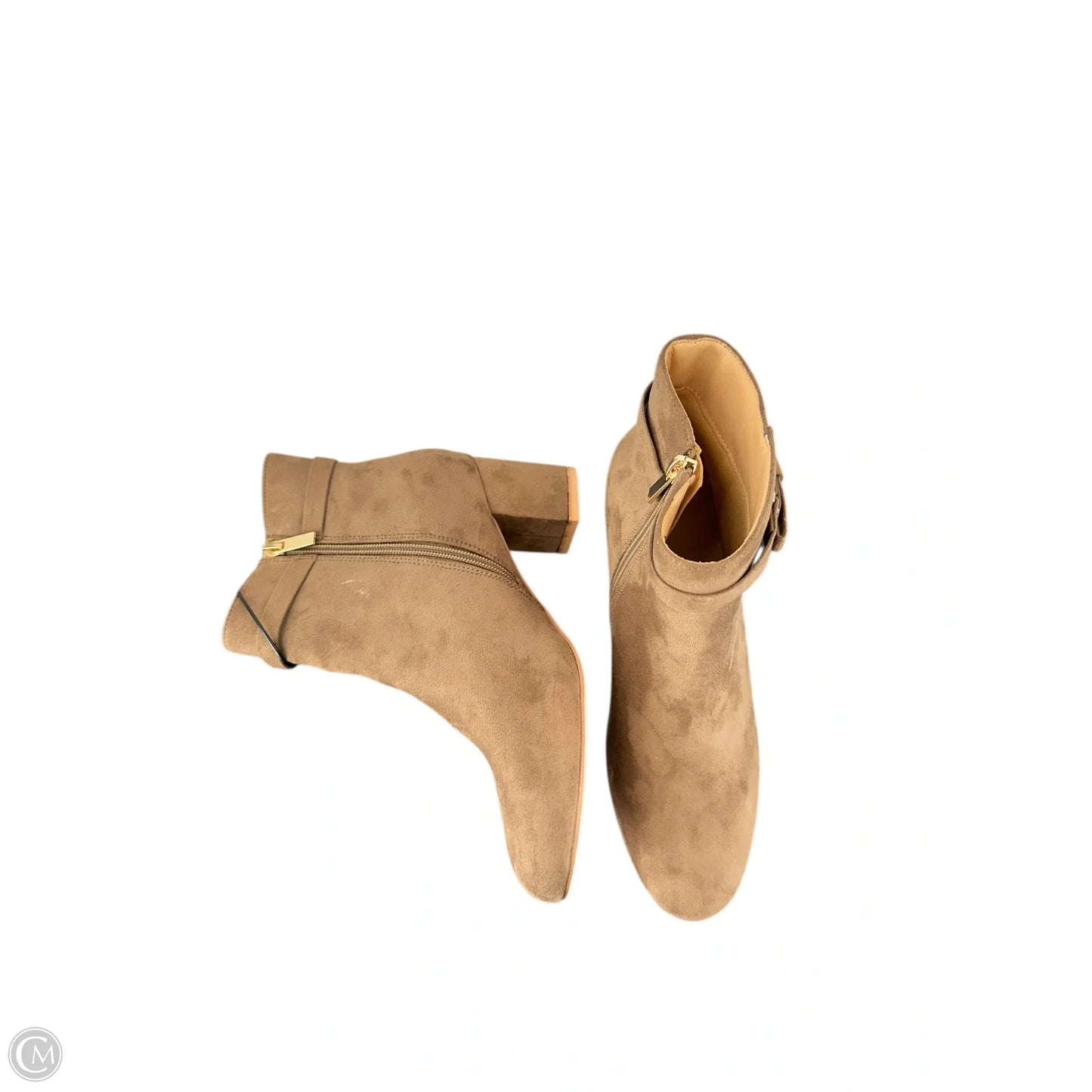 Boots Ankle Heels By Clothes Mentor In Brown, Size: 7.5