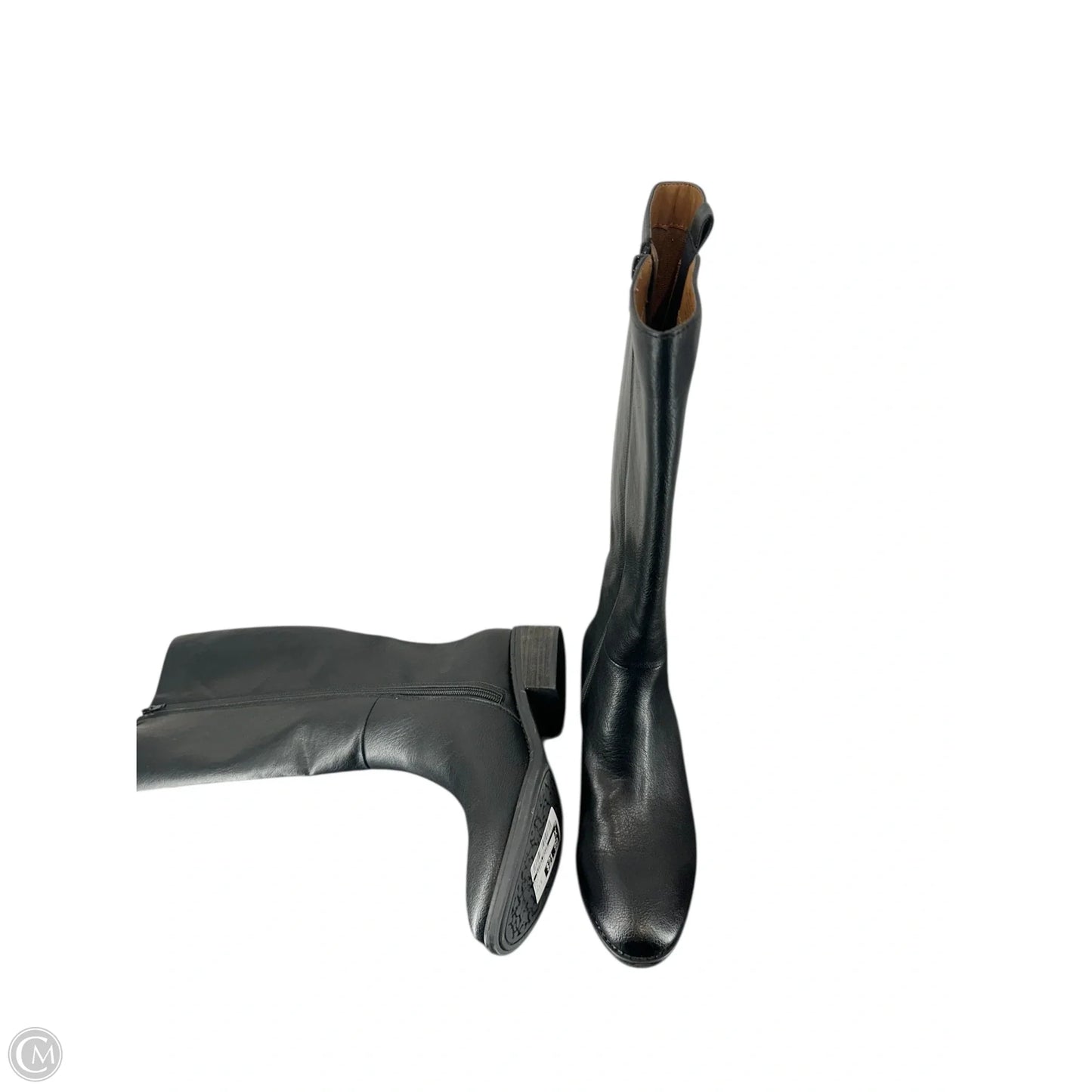 Boots Mid-calf Flats By Clothes Mentor In Black, Size: 7.5